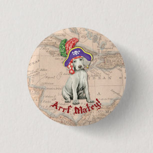 Badge Rond 2,50 Cm Weimaraner Pirate