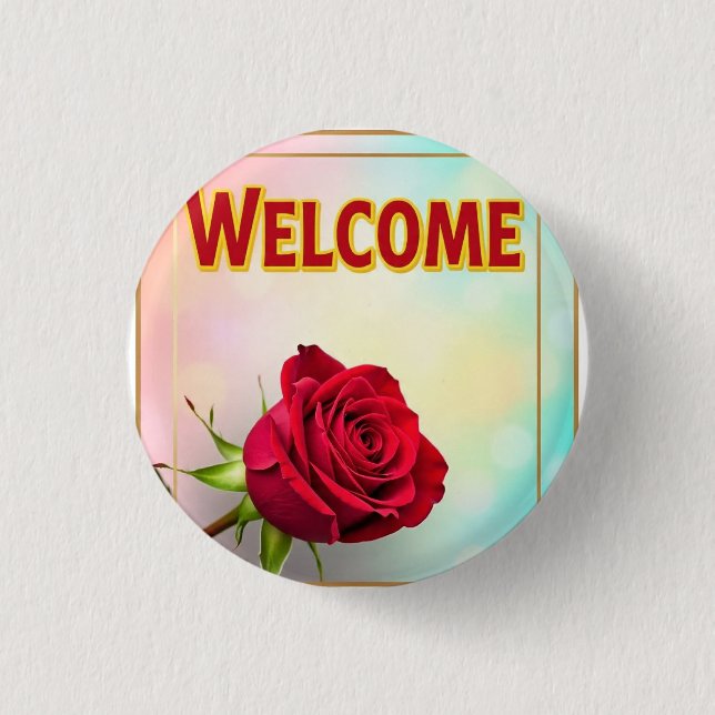 Badge Rond 2,50 Cm Welcome  (Devant)