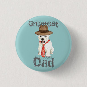 Badge Rond 2,50 Cm Westie Papa