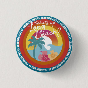 Badge Rond 2,50 Cm What's Up Long Beach - AC