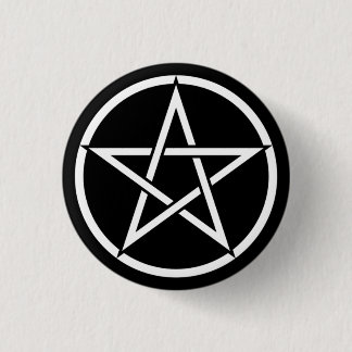 Badge Rond 2,50 Cm Wiccan et Magick Pentagram Pentacle - M1