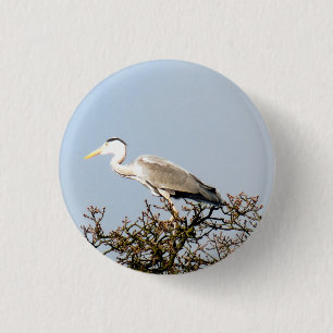 BADGE ROND 2,50 CM WILD BIRD HERON