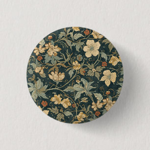Badge Rond 2,50 Cm William Morris vintage Floral Art Nouveau Motif