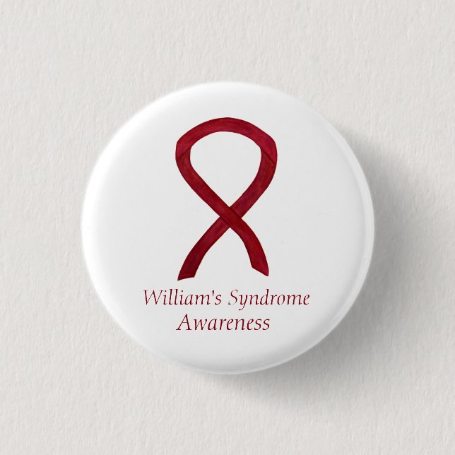 Badge Rond 2,50 Cm William's Syndrome Custom Awareness Épingles de ru (Devant)