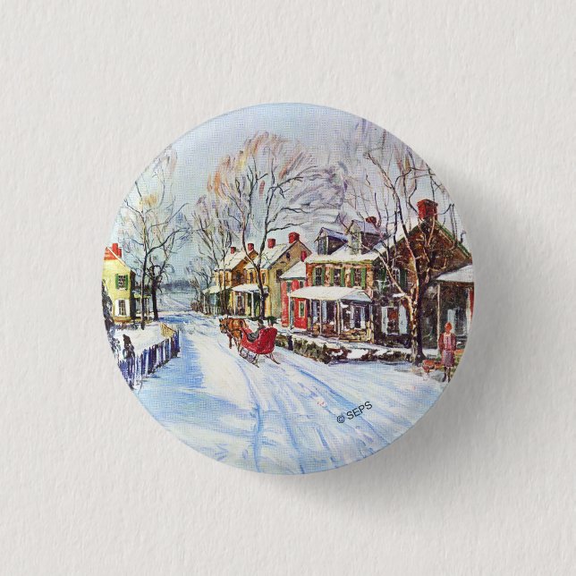 Badge Rond 2,50 Cm Winter Wonderland (Devant)