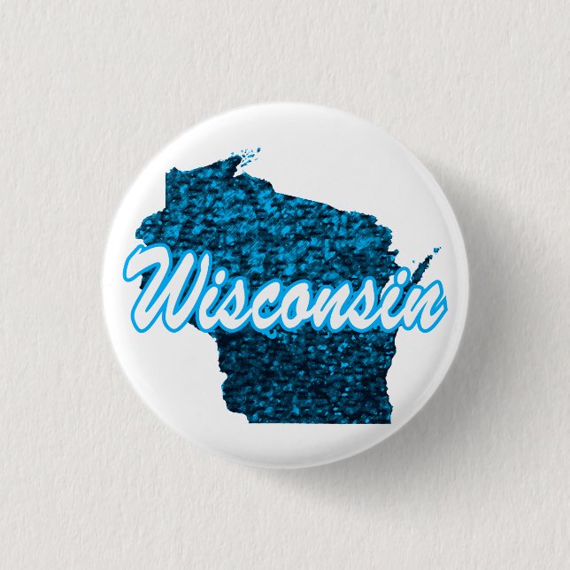 Badge Rond 2,50 Cm Wisconsin (Devant)