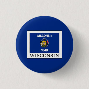 Badge Rond 2,50 Cm Wisconsin