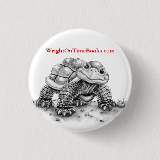 Badge Rond 2,50 Cm Wright à l'heure réserve la tortue