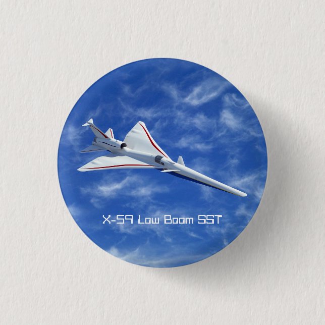 Badge Rond 2,50 Cm X-59 Avion à réaction supersonique à faible poussé (Devant)