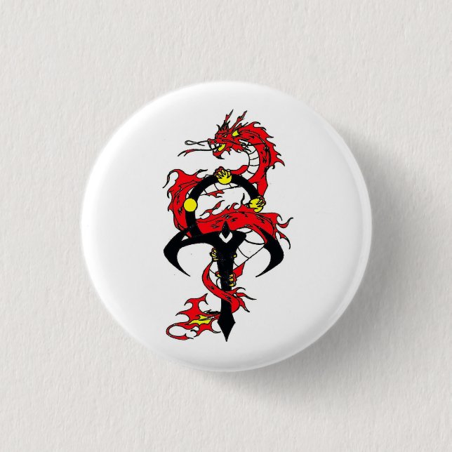 Badge Rond 2,50 Cm xen le bouton de dragon (Devant)