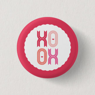 Badge Rond 2,50 Cm XOXO Love & Kisses Valentine Party Sweet Buttons