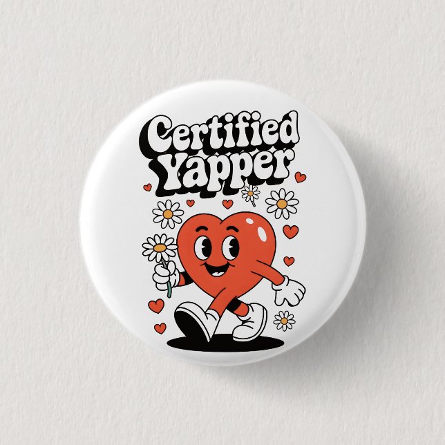Badge Rond 2,50 Cm Yapper certifié (Devant)