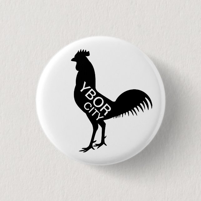 Badge Rond 2,50 Cm Ybor City Rooster (Devant)