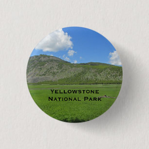 Badge Rond 2,50 Cm Yellowstone Unique Paysage Photo Parc national