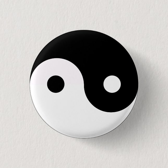 Badge Rond 2,50 Cm Yin Yang (Devant)
