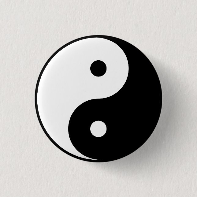 BADGE ROND 2,50 CM "YIN YANG " (Devant)