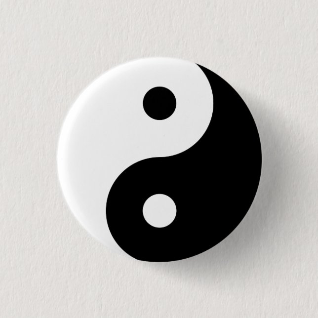 Badge Rond 2,50 Cm Yin Yang Pin (Devant)
