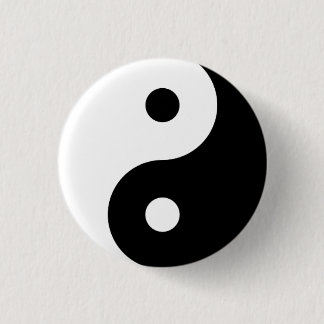 Badge Rond 2,50 Cm Yin Yang Pin