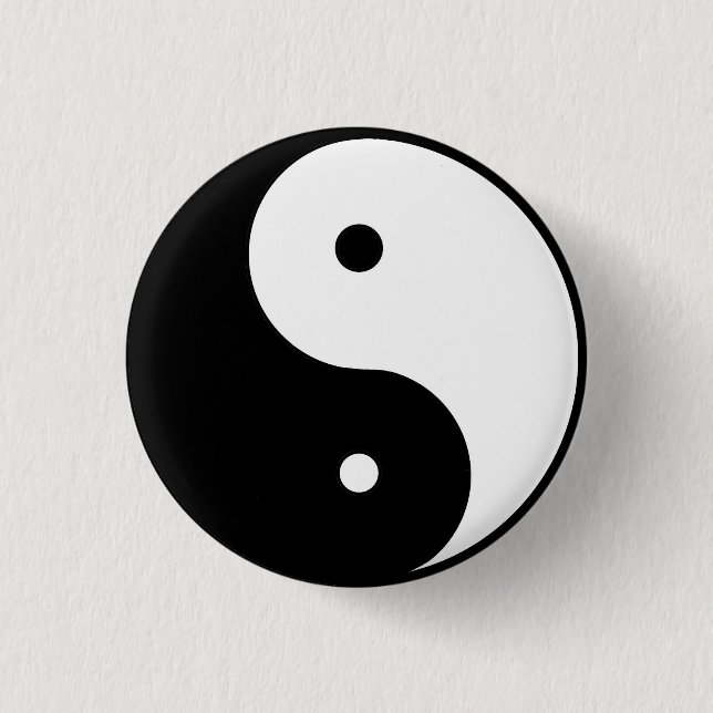 Badge Rond 2,50 Cm ying et Yang (Devant)