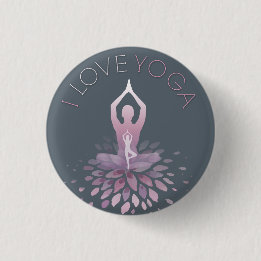 Badge Rond 2,50 Cm yoga statement