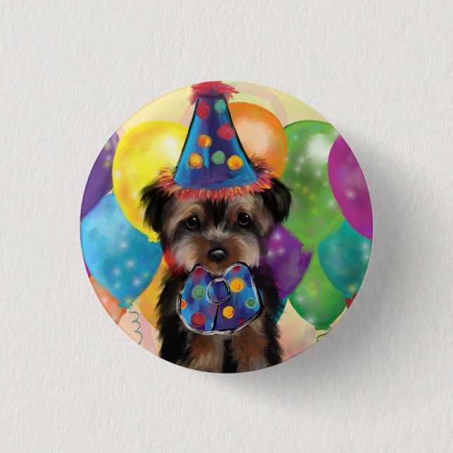 BADGE ROND 2,50 CM YORKIE          (Devant)