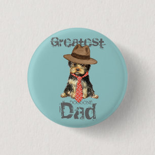 Badge Rond 2,50 Cm Yorkie papa