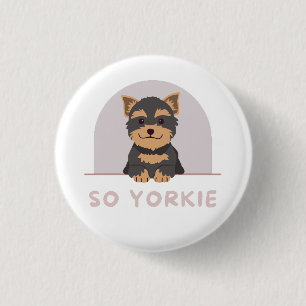 Badge Rond 2,50 Cm Yorkshire Yorkshire Terrier Chien Animaux Animaux 