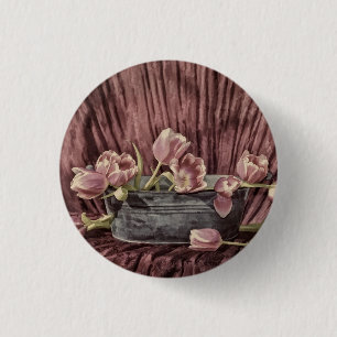 Badge Rond 2,50 Cm Zarte Tulpen
