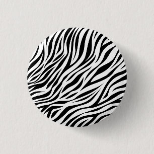 Badge Rond 2,50 Cm Zebra Animal Skin Imprimer Motif-15391