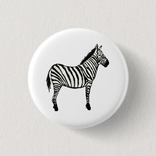 Badge Rond 2,50 Cm Zebra Art Safari animal