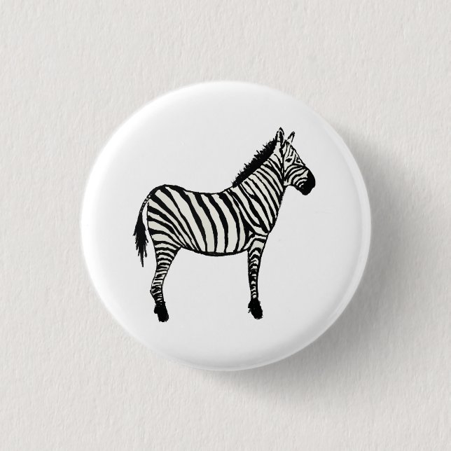 Badge Rond 2,50 Cm Zebra Art Safari animal (Devant)