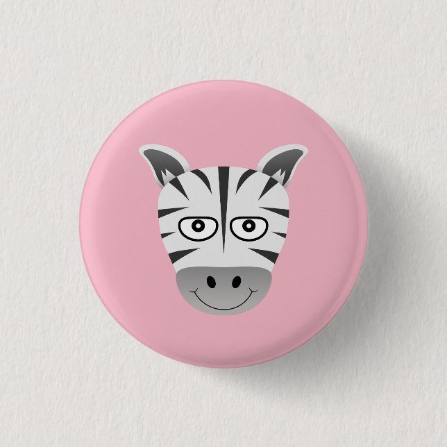 Badge Rond 2,50 Cm Zèbre (Devant)