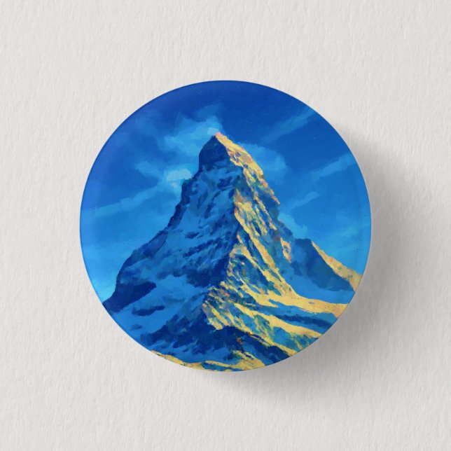 Badge Rond 2,50 Cm Zematt Matterhorn Suisse (Devant)