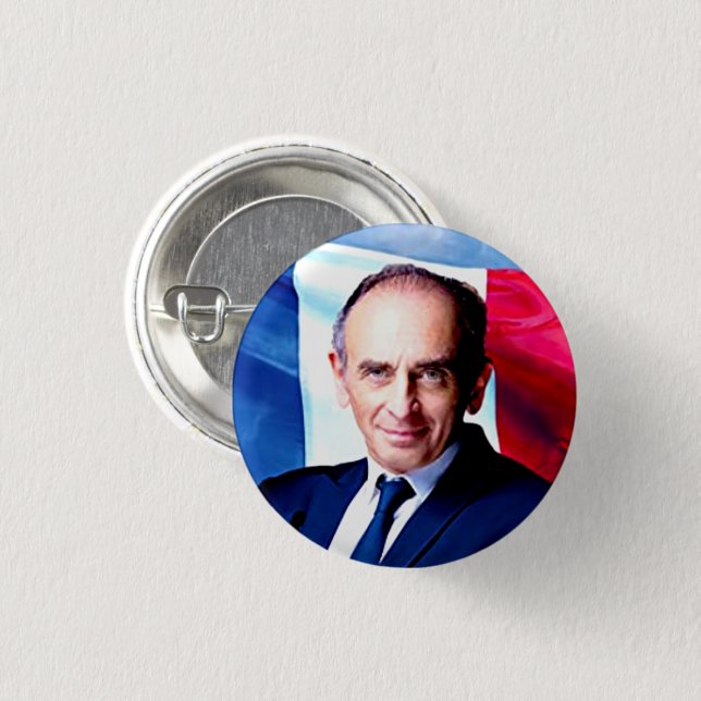 Badge Rond 2,50 Cm Zemmour président (Devant & derrière)