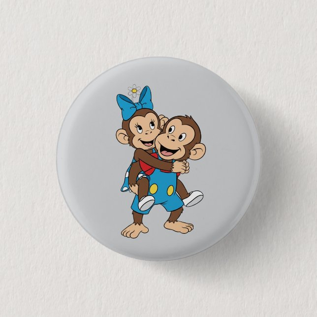 Badge Rond 2,50 Cm zina sur le dos de mimo (Devant)