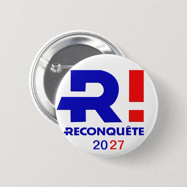 Badge rond 57 mm, Reconquête 2027 (Devant & derrière)