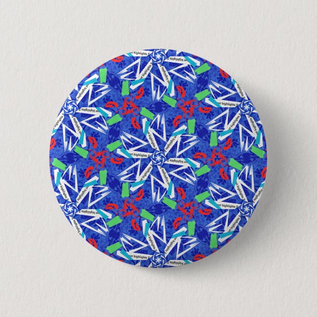 Badge Rond 5 Cm С flocons de neige (Devant)