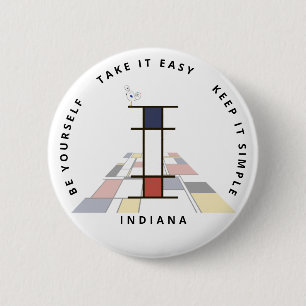 Badge Rond 5 Cm С le néoplasticisme passionnant Art Monogramme. Le