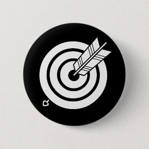 BADGE ROND 5 CM 丸 的 に 当 た り 矢