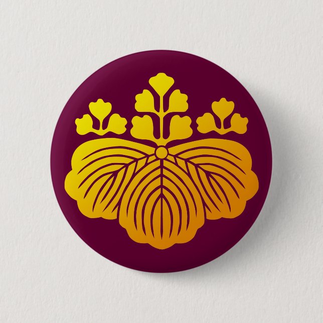 BADGE ROND 5 CM 五三桐紋 (Devant)