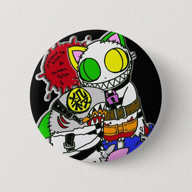 BADGE ROND 5 CM 人喰いと瞬殺　拘束 (Devant)