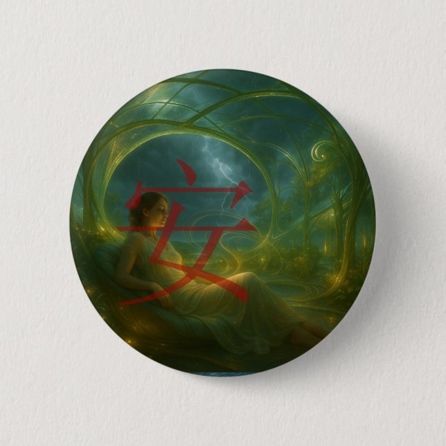 Badge Rond 5 Cm 安 (Paix) (Devant)