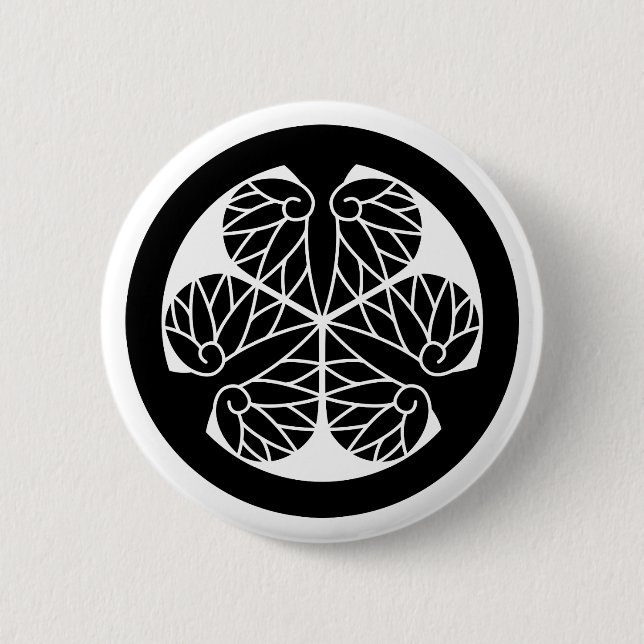 BADGE ROND 5 CM 徳 川 葵(13 蕊) (Devant)