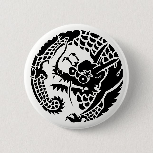 BADGE ROND 5 CM 日 蓮 宗 龍 の 丸 (Devant)