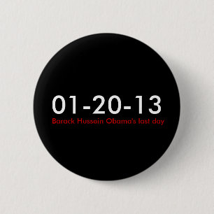 Badge Rond 5 Cm 01-20-13, le jour passé de Barack Hussein Obama