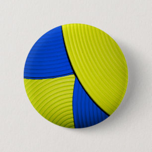 Badge Rond 5 Cm 03 bouton abstrait jaune et de bleu de fleur