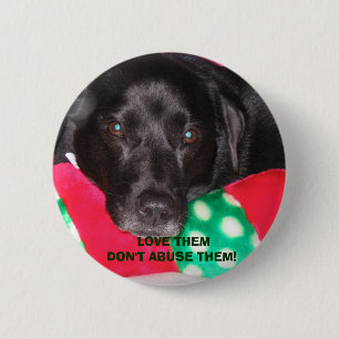 Badge Rond 5 Cm 08-12-06 003 divers, LES AIMENT NE LES MALTRAITENT