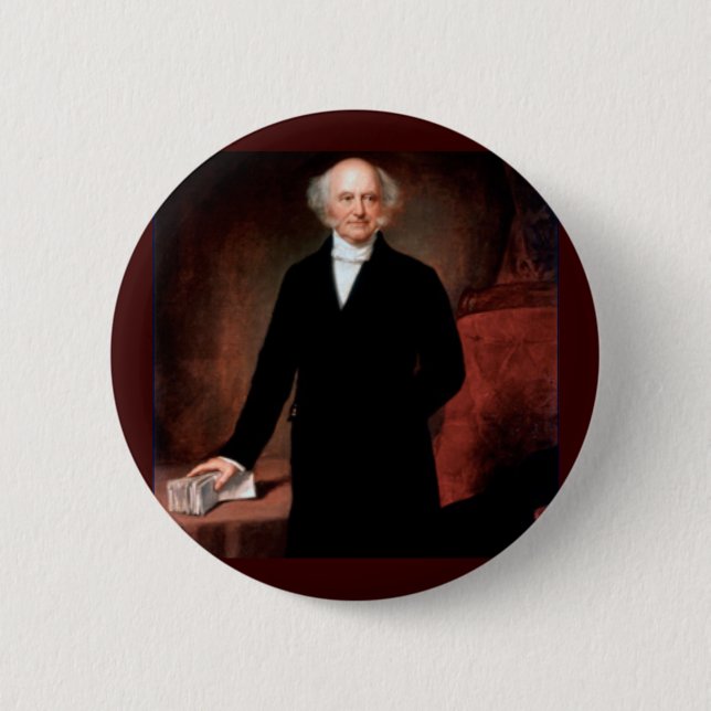 Badge Rond 5 Cm 08 Martin Van Buren (Devant)