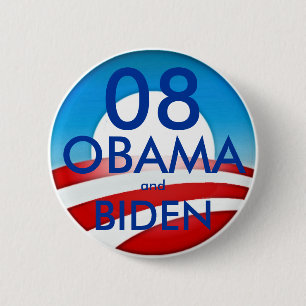 Badge Rond 5 Cm 08 OBAMA et BIDEN
