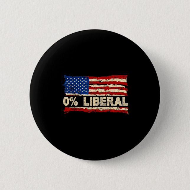 Badge Rond 5 Cm 0% Liberal Zero Percent Liberal Republican Flag  (Devant)
